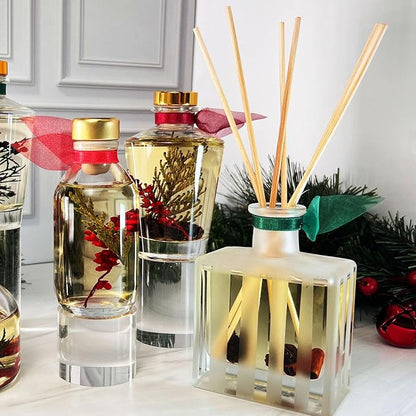 LOVSPA Reed Diffuser Set, White Gardenia Scented Oil Diffuser with Sticks, Home Fragrance Accessories for Bathroom Shelf Decor, Aroma Diffusers for Home or Office Desk, USA Made