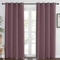 NICETOWN Blackout Dry Rose Curtain 84 inches Long for Bedroom - Thermal Insulated Grommet Room Darkening Window Treatment Sound Dampening Drape for Living Room (W52 x L84, 1 Panel)