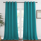 NICETOWN Bedroom Curtain Room Darkening Drapery 102 inches Length - Home Fashion Thermal Insulated Grommet Room Darkening Curtain for Living Room (Peacock Teal, 1 Panel, 52 x 102 inches)