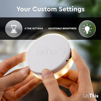Under Bed Lights Motion Sensor Patented 360° Motion Activated Night Light for Under Bed Light. – No Installation, Easily positioned, dimmable, auto on/Off.