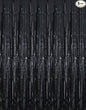 GOER 3.2 ft x 9.8 ft Metallic Tinsel Foil Fringe Curtains Party Photo Backdrop Party Streamers for Halloween,Birthday,Graduation,New Year Eve Decorations Wedding Decor (5 Packs,Black)