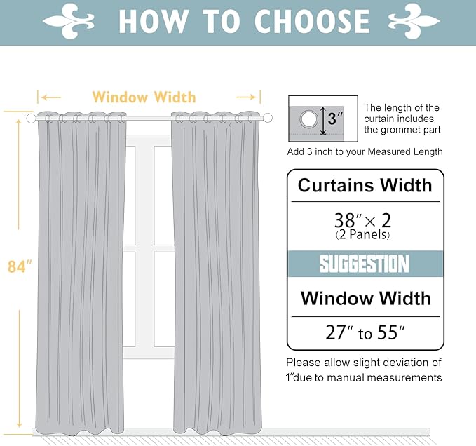 ChrisDowa 100% Blackout Curtains 84 inch Long for Bedroom with Black Liner, 2 Thick Layers Total Blackout Thermal Insulated Grommet Window Curtains 2 Panels Set (Brown, 38 x 84 Inch)