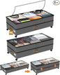 Under Bed Storage with Wheels 2-Pack, 75L XXL Under the Bed Storage Containers Large, 12" Tall Adjustable Storage for Underbed with Lids, Rolling for Shoes, Clothes, Blankets (Grey)