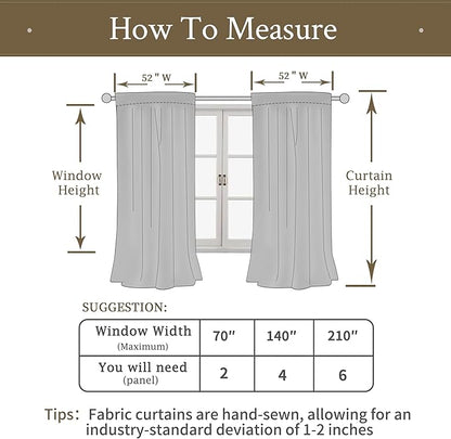 LAMIT Velvet Curtains 102 Inch for Living Room, Thick Thermal Insulated Drapes Room Darkening Country Decor Back Tab and Rod Pocket Panels for Bedroom, 2 Panels, Dark Taupe, 52 x 102 Inch