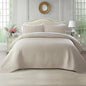 Kasentex Quilt Mini Set - Stone Washed - Super Soft Bedspread - Light Weight - - White Down Alternative Microfiber Fill - Machine Washable - Solid Colors, Full/Queen +2 Shams, Camel