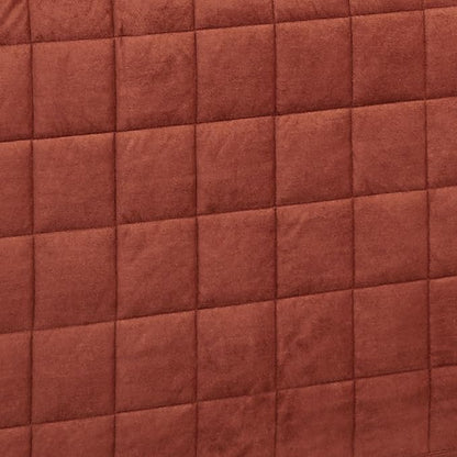 Camden Luxury Bedding | Warm Russet Color | Fitted Hollywood Daybed Bedding | Faux Suede Box Quilted Design | 5 Piece Set Includes Hollywood Cover, 2 Bolster Shams, and 2 Bolster Pillows