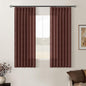 Reddish Brown Pinch Pleated Linen Cafe Curtains 45 Inch Length 2 Panels for Dining Room Kitchen Bedroom Semi Sheer Pleat Drapes with Hooks Rings Light Filtering Short Window Curtain Cabinet 40x45