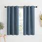 NICETOWN Blackout Curtains & Drapes for Bedroom - Triple Weave Grommet Top Thermal Insulated Light Blocking Panels for Bathroom/Living Room, Smoky Blue, W34 x L50, Set of 2