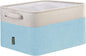 BALEINE 1 Pack Fabric Storage Bins for Shelves, Linen Storage Baskets for Organizing, Decorative Closet Bins for Clothes, Home (Skyblue, 12"x8"x8")