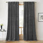 RYB HOME Grey Velvet Curtains 90 inches Long - Super Soft Blackout Curtains Thermal Insulated Drapes Back Tab Style for Bedroom Home Office, Wide 52 x Long 90, Grey, 2 Panels