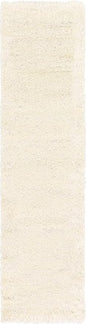 Unique Loom Solid Shag Collection Area Rug (2' 7" x 10' Runner, Snow White)