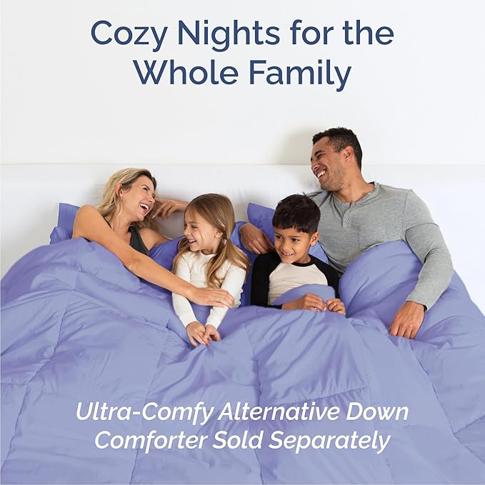 Cal King 6 Piece Sheet Set - Cooling, Comfy & Breathable - Hotel Luxury Bedding, Includes Fitted Sheet for Women, Men, Kids & Teens - 1 Flat, 1 Fitted Sheet, 4 Pillowcases w/Deep Pockets - Lavender