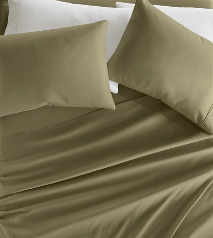 Linen Market Brushed Microfiber Twin Sheet Set 3 Piece – Oeko-TEX Certified Ultra Soft & Wrinkle-Free - 16" Deep Pocket Sheets - Easy Care Twin Size - Sage