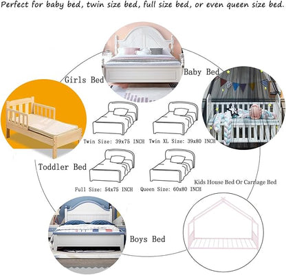 Mosquito Net Canopy Bed Curtains Dome Stars Hanging Princess Bed Canopy Tents for Girls Boys Kids Room Decor Reading Nook Canopies, Black