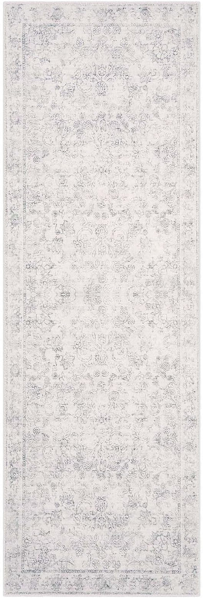jinchan Runner Rug 2x5 Kitchen Rugs Hallway Runner - Machine Washable Vintage Floral Non-Slip, Low Pile Soft Ultra-Thin Distressed Carpet for Entryway Farmhouse Bedroom Laundry Room (2’x5’, Ivory)