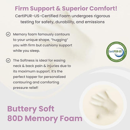 Wife Pillow - Insert, Plush Molded Memory Foam 80D - Can Use As Thin Sleeping Pillow for Stomach Sleeper. Ergonomic Size, Orthopedic Neck U Shaped Cutout: Ulta Soft High-Density Layer Support