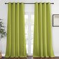 NICETOWN Blackout Curtains 120 inch Length for Sliding Glass Door, Grommet Thermal Insulated Room Darkening Sound Reducing Drapes for Room Divider, 1 Panel, W52 x L120, Fresh Green