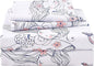 JSD Mermaid Girls Sheet Set Twin Size, 3 Piece Ocean Theme Microfiber Kids Bed Sheets Deep Pocket