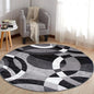 Rugshop Contemporary Abstract Circles Perfect for high Traffic Areas of Your Living Room,Bedroom,Home Office,Kitchen Area Rug 6'6" Gray (6' 6" Diameter)