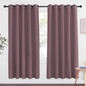 NICETOWN Blackout Curtain Panels for Bedroom - Grommet Room Darkening Noise Reducing Thermal Insulated Solid Privacy Window Treatments for Living Room (1 Panel, W66 x L72, Dry Rose)