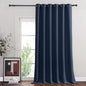 NICETOWN Blackout Navy Blue Bedroom Curtain 118 inches Long, Grommet Thermal Insulated Room Divider Drape Solid Window Treatment for Sliding Door/Living Room, W80 x L118, 1 Panel