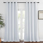 NICETOWN Room Darkening Long Curtain - (52 inches W x 108 inches, Greyish White, 1-Pack) Home Fashion Ring Top Thermal Insulated Window Treatment Drape for Nursery