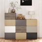 Stackable Storage Drawers, Wooden Drawer Storage Organizer, Modern Nightstands with Wooden Drawers, Small Storage Cabinet, Modular Design, Available in 2 Sizes for Versatile Use Champagne Small
