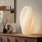 RONDURE 11.9" Modern Ceramic Table Lamp, Fully Dimmable Modern Bedside Lamps for Bedroom, Living Room and Nightstand, White Translucent Ceramic Shade, Warm Ambient Lighting, Corded, Bulb Included
