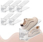 Shoe Slots Organizer for Closet,6 Pack Shoe Stacker Shoe Rack Organizer for Closet Space Saver Storage Shoe Holder Organization(Transparent)
