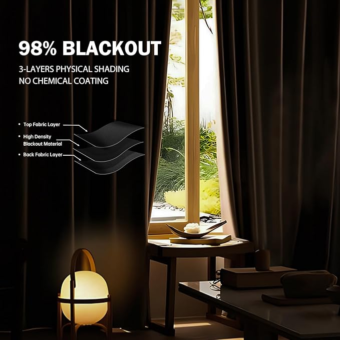 Room Divider Ceiling Mounted Curtains Track Sets Extra Wide Blackout Curtain Flexible Tracks for Bedroom Privacy Partition Separator, 1 Panel Black Drape and White Rail, W8.3 x H9ft