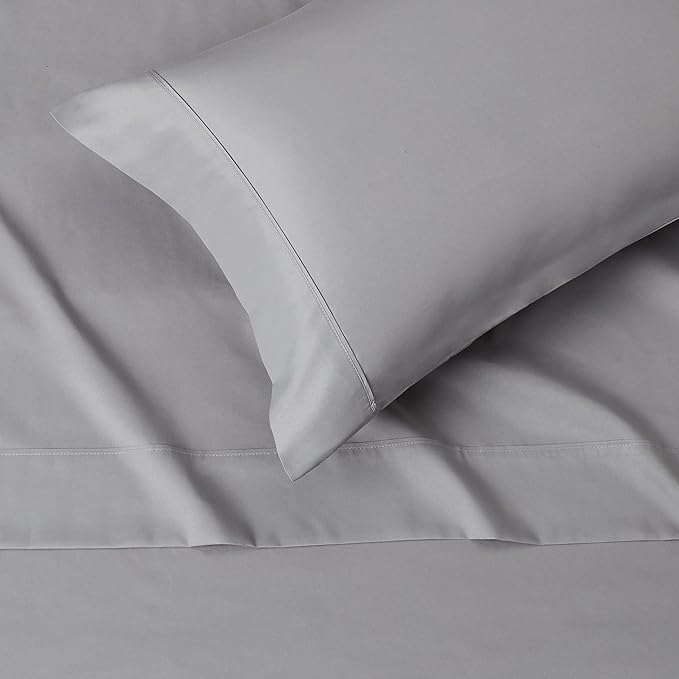 Amazon Basics Lightweight Super Soft Easy Care Wrinkle Free Microfiber 3 Piece Bed Sheet Set with 14-Inch Deep Pockets, Twin, Dark Gray, Solid, Kids, Men & Women Bedding (Pack of 4)