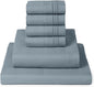 Mellanni California King Sheet Set - 6-Piece Iconic Collection Bedding, (Including 4 Pillowcases), 16-Inch Deep Pocket, Easy Care, Extra Soft, Cooling Sheets, Brushed Microfiber - Spa Blue