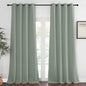 NICETOWN Sage Green Blackout Curtains for Bedroom - Grommet Thermal Insulated Family Home Window Treatments Solid Room Darkening Privacy Drape for Living Room (W52 x L108, 1 Panel)