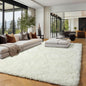 PAGISOFE Fluffy Shag Area Rugs for Bedroom Living Room, Cream White Super Soft Fuzzy Shaggy Carpets for Girls Boys Bedroom,Indoor 4x6 Bedside Rug Kids