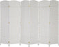 VINGLI 6-Panels Tall Rattan Room Divider, 6 FT Folding Privacy Screen, Indoor Partition Wall Dividers, Freestanding Hinged Space Separator (White)
