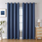 ChrisDowa Blackout Curtains 90 Inches Long 2 Panels Set for Living Room, Grommet Thermal Insulated Room Darkening Curtains for Bedroom (Stone Blue, 52 x 90 Inch)