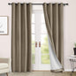 Macochico Thermal Blackout Chenille Curtains 100% Blackout Window Draperies for Living Room Bedroom Auditorium Banquet Hotel Palm Curtains with Tieback Classic Home Decor 72" Wx102 L 1 Panel