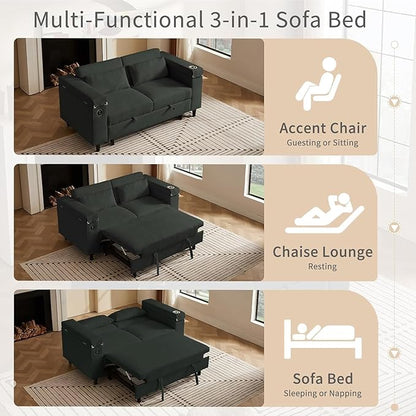 66.4" Loveseat Sofa, Modern Couches for Living Room,Corduroy Recliner, Dual armrest Storage Space, Integrated Spring Cushion, Solid Wood Frame, Built-in USB Charging Port (Grey)