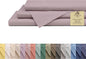 Linen Home 100% Cotton Percale Sheets Twin Size,Mauve Lavender, Deep Pocket, 3 Pieces Set - 1 Flat, 1 Deep Pocket Fitted Sheet and 1 Pillowcase, Crisp Cool and Strong Bed Linen