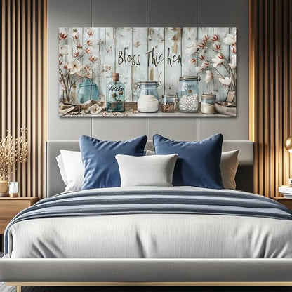 ERQINHUA Large Wall Decor Canvas Painting Wall Art For Living Room Dining Room Decoration Kitchen And Dining Room Painting Artwork Print Picture For Office Bedroom Modern Home Decor 24x48 Inches