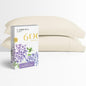 Carressa Linen 100% Egyptian Cotton Pillow Cases Queen Size Set of 2 - Luxury 600 Thread Count Ivory Standard/Queen Size Pillowcases, Silky Soft, Cooling Sateen Weave Hotel Quality Bed Pillow Cover