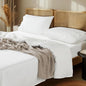 LBRO2M 100% Cotton Sheets Set Deep Pocket 24", 1000 Thread Count King Size 4 Piece Bed Sheet Sets Soft Comfortable Bedding All Season (King, White)