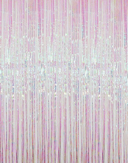 GOER 3.2 ft x 9.8 ft Metallic Tinsel Foil Fringe Curtains Party Photo Backdrop Party Streamers for Birthday,Graduation,New Year Eve Decorations Wedding Decor (1 Pack,Multicolor)