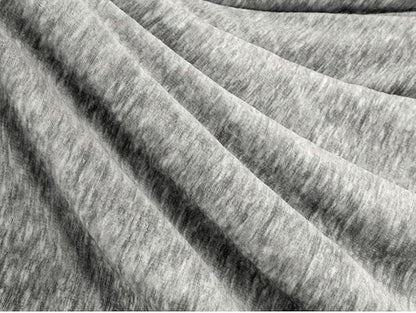 Premium Sherpa Melange Throw Blanket for Couch, Sofa by Pavilia | Soft, Fluffy, Plush, Warm, Cozy | Light Gray Fuzzy Lightweight Microfiber, Luxury Modern Reversible TV Blanket | 50 x 60 Inches