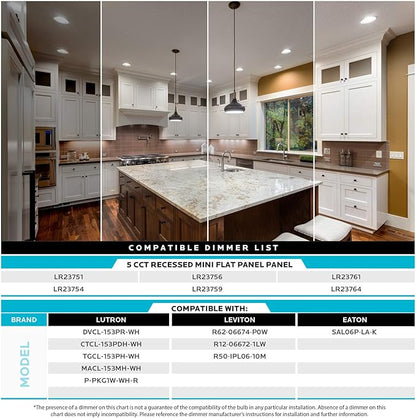 LUXRITE 16 Pack 6 Inch Ultra Thin LED Recessed Light with J-Box, 12W, Color Temperature Selectable 2700K | 3000K | 3500K | 4000K | 5000K, Dimmable Wafer Light, 1000 Lumens, Energy Star, IC Rated