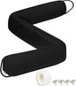 TORRAMI Under Door Draft Stoppers 32 Inch, Heavy Triangle Stop Draft Block Cold Air/Wind/Breeze Noise Blocker Door Sweeps Weather Stripping Bottom Seal Black