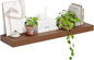 Heimlove 12 Inch Deep Floating Shelves, 48 x 12 inches Long Wall Shelf, Rustic Wood Wall Shelves for Fireplace Mantel, Set of 1 (Walnut)