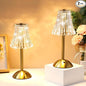 Liliful 2 Pcs LED Portable Cordless Table Lamp Touch Battery Operated Rechargeable Gold Desk Lamp 3 Color Dimmable for Bedroom Living Room Dining (Gold,Rose Style)