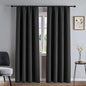 Blackout Curtains 72 Inch Length 2 Panels Set, Dark Grey Curtains Thermal Insulated Room Darkening Drapes for Bedroom, Rod Pocket Light Blocking Drapes Living Room(52W × 72L, Dark Grey)