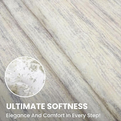 2x8 Modern Abstract Runner Rug for Hallways, Gray Beige Neutral Multi Super Soft Hallway Decor Kitchen Rugs with Non-Slip, Non-Shedding Washable Rug for Entryway Laundry Indoor